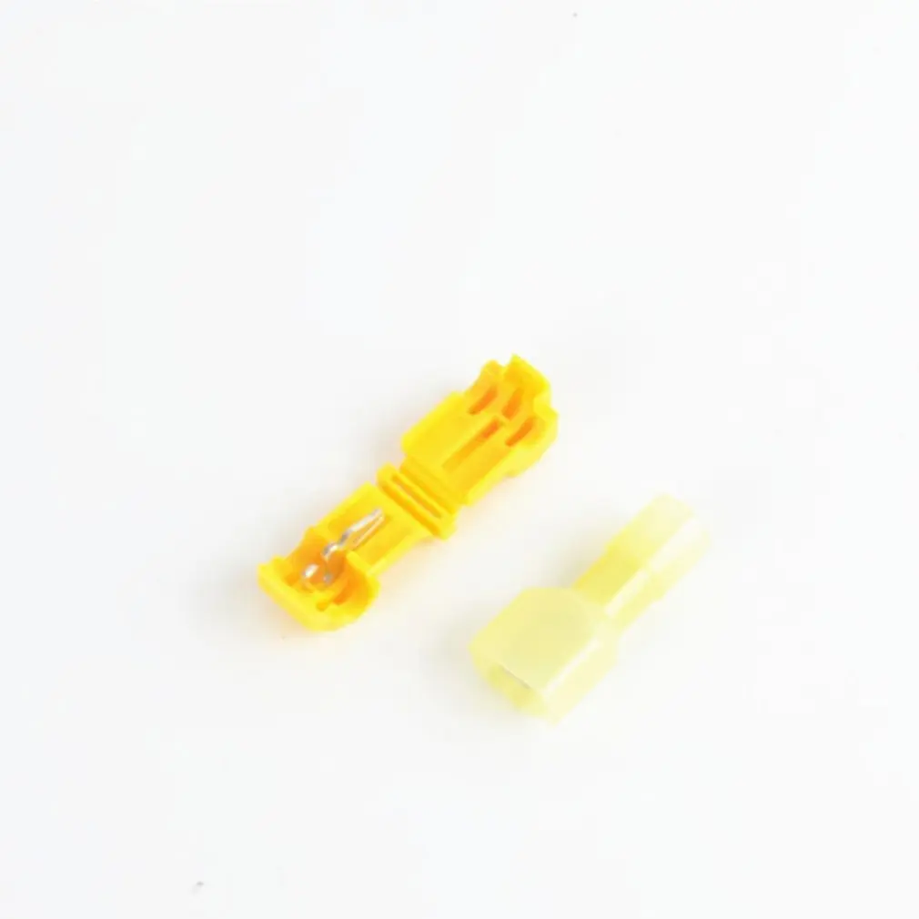 60Pcs/Pack Pack T-Type Break-Free Quick-Connect Terminal Male Full-Insulation Joint Clamp Set Connector