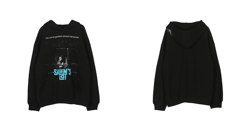 Черный CoooColl 19FW SALEMS много очень хорошие хип хоп толстовки теплые зимние мужские Kanye west Толстовка Swag однотонный пуловер - Цвет: Черный