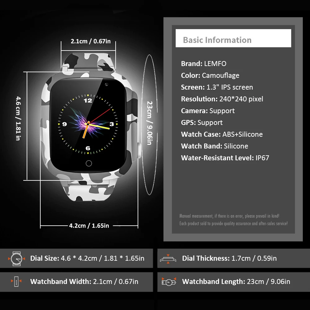 LEMFO LEC2 Детские Смарт-часы детские gps 600 мАч батарея Детские Смарт-часы IP67 водонепроницаемый SOS для детей Поддержка видео
