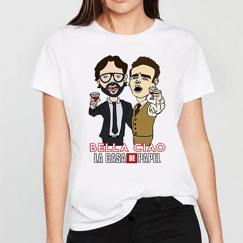 Summer Casual Women T shirts Portrait of the card house Printed Fashion clothing Harajuku Casual Korean Style Tops female Tee