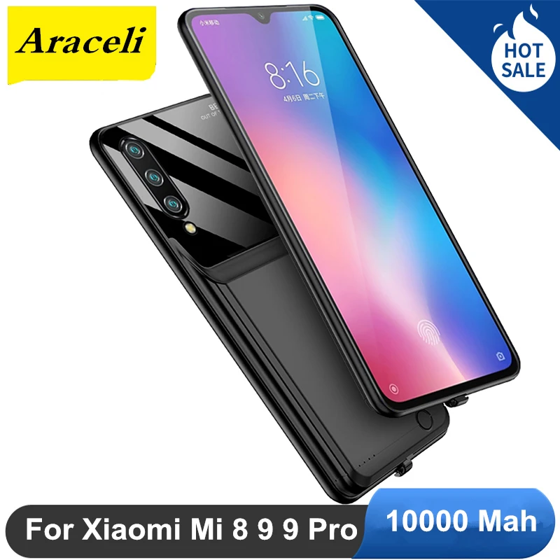 Araceli 10000 мАч для Xiaomi Mi 8 9 Pro чехол с аккумулятором внешний умный Mi9 аккумулятор