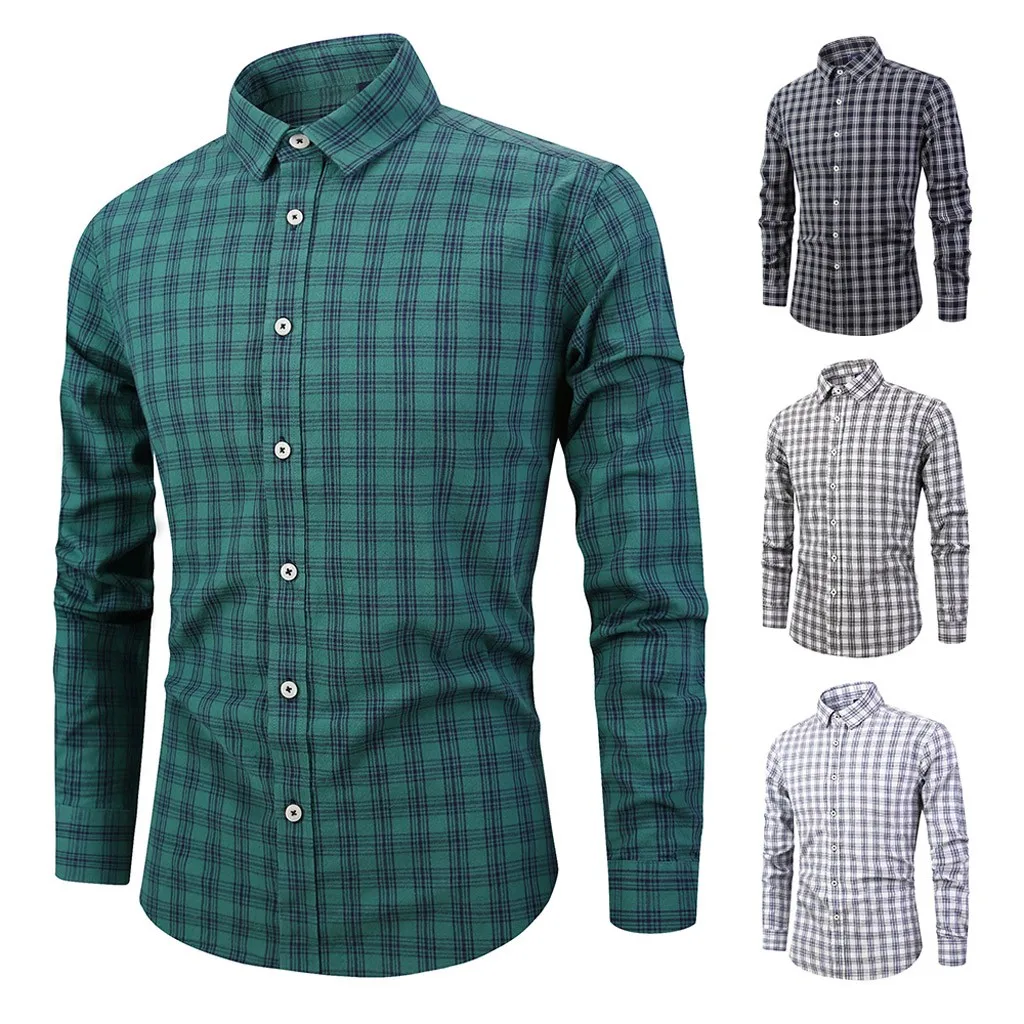 Camisa Masculina мужская рубашка с длинными рукавами и пуговицами, полиэстер, отложной воротник, Повседневная Блузка, рубашки 19Aug23 P30