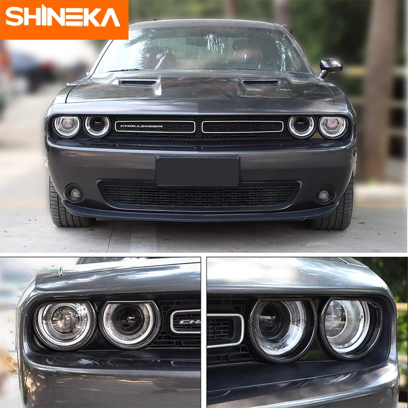 SHINEKA автомобильный стикер для Dodge Challenger+ головной светильник, передний светильник, декоративная отделка для Dodge Challenger up