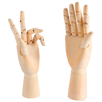 

Wooden Right Hand Art Model Wood Sculpture Mannequin Ring Stand Necklace Jewellery Show