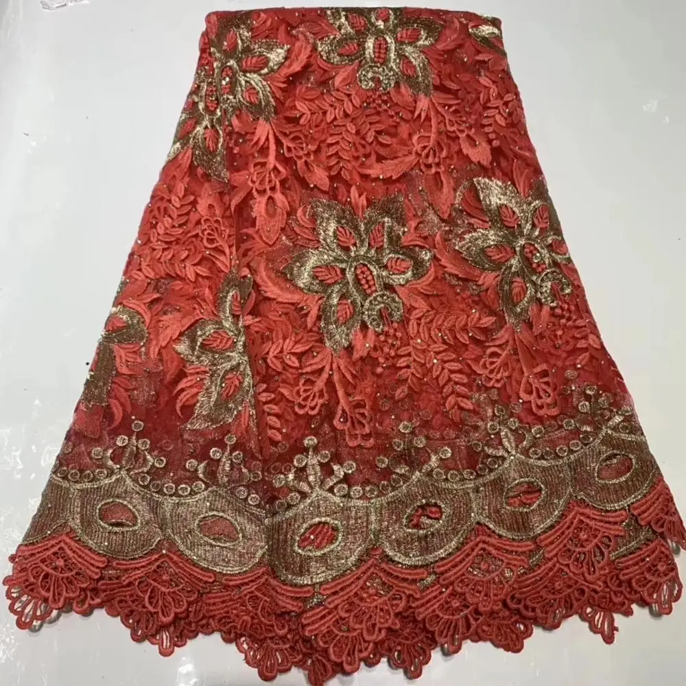

New Style High Quality French Net Lace Fabric Stones African Lace Fabric Milk Silk Nigerian Lace Fabric For Wedding Dress Pink