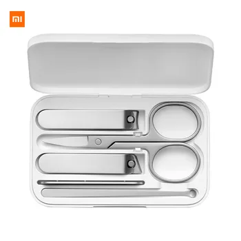 

Xiaomi Mijia Nail Clippers Five-piece Household Stainless Steel Men and Women Pedicure Knife Trim Nail Clippers Ear Spoon Set