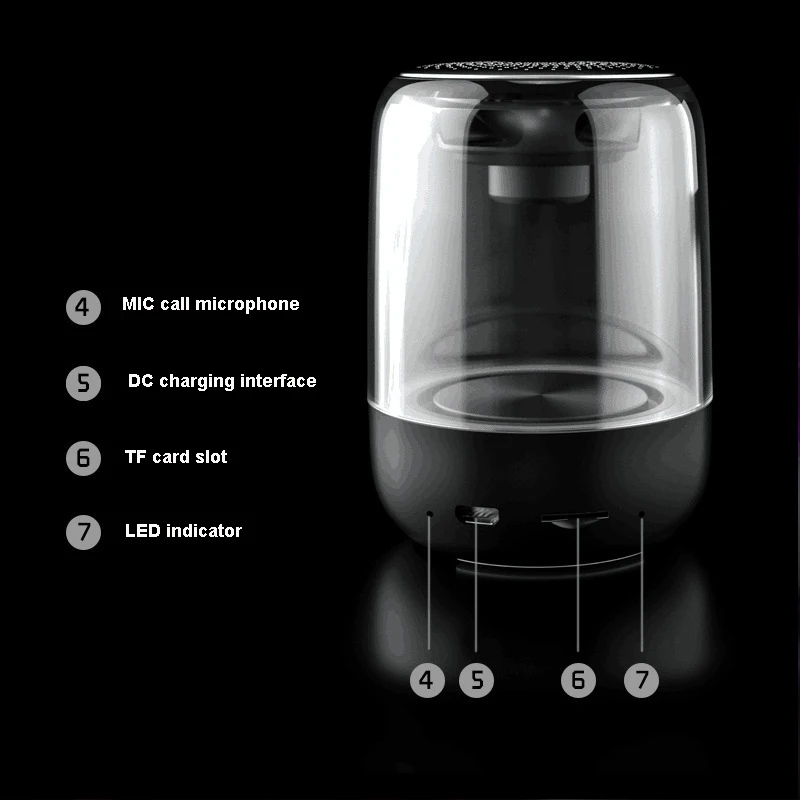 Высокая мощность Bluetooth динамик s мини динамик беспроводной стерео HIFI Soundbox со светодиодный светильник микрофон для смартфонов ПК