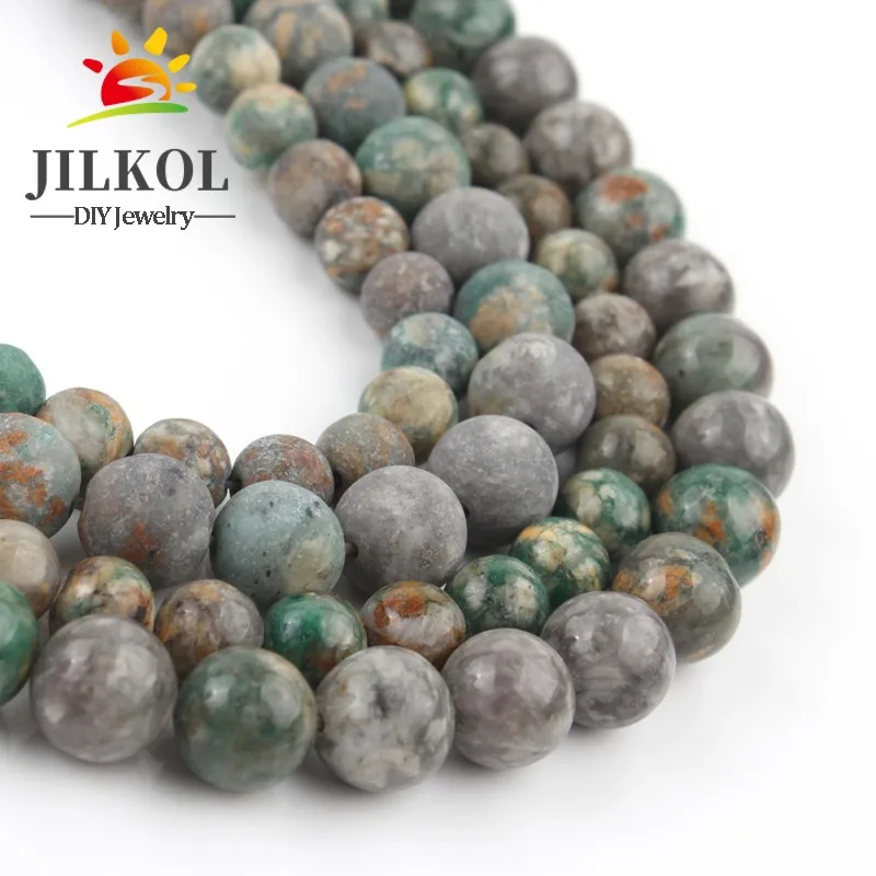 Natural Stone Green Dull Polish Matte Plum Flower Jades Smooth Round Beads for Jewelry Making DIY Bracelet 15&quot Strand 6-10mm | Украшения