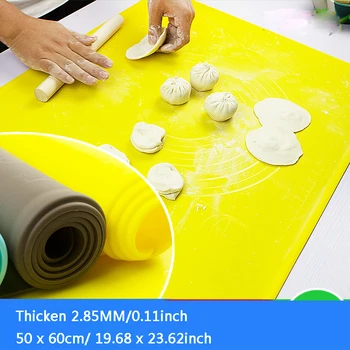 

60*50CM Baking Mat Food Grade Silicone Flour Kneading Pad Non-Sticky Thicken Cookie Macaron Baking Mat Kitchen Pastry Tools