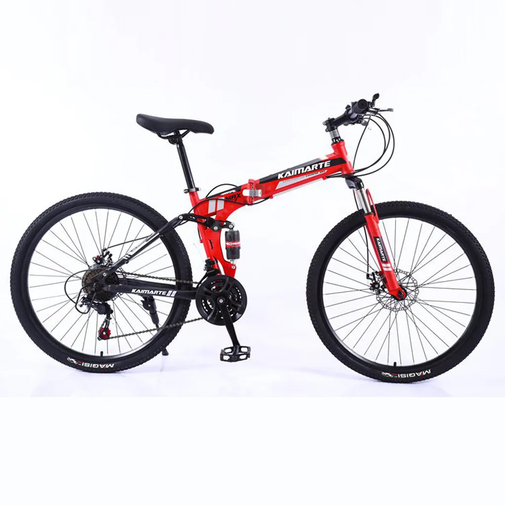 24 Inch Lightweight Mini Folding Bike Small Portable High Quality Mountain Bike Road Bike 24 Speed Bicycle Adult Student #18