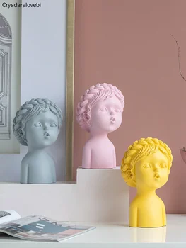 

Crafts Ornaments Abstract Sculpture Modern Living Room Home Decor Figurines Accessories Butterfly Resin Nordic Creative Girl