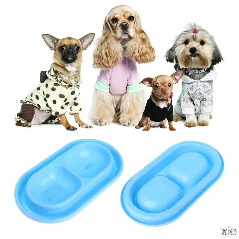 Pet Кормление двойные миски пластиковые анти муравьи еда воды кормушка для собак кошек щенков