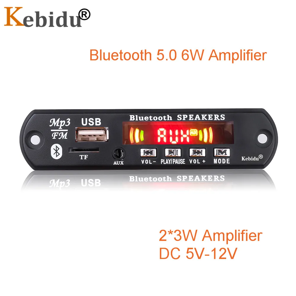 Плата mp3-декодера с Bluetooth 5 0 FM-радио 5-12 В постоянного тока аудиомодуль усилителем