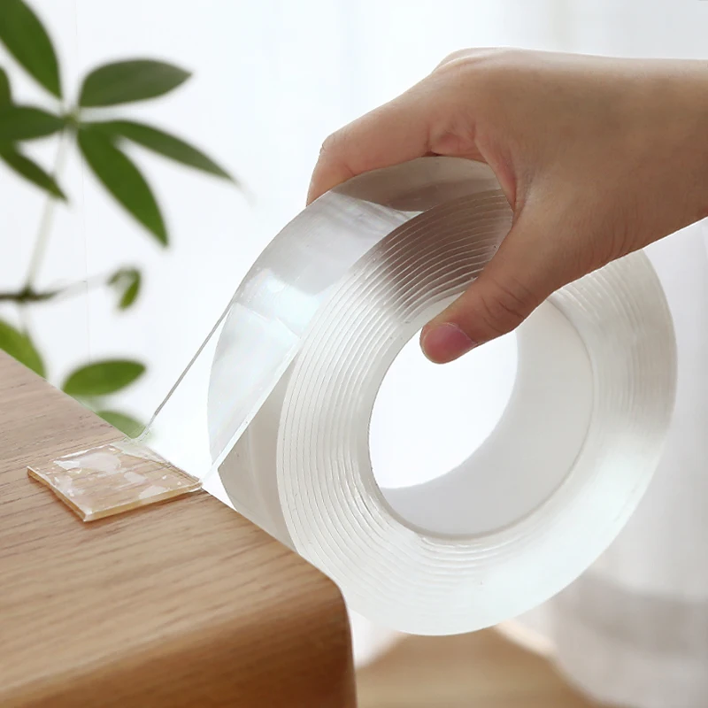 Transparent Magic Nano Tape Washable Reusable Double-Sided Tape Adhesive Nano-No Trace Paste Removab