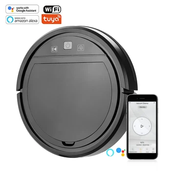 

Wifi 3 In 1 Robotic Cleaner 1500Pa Suction Robot Vacuum Cleaner for Alexa Google Assitant Tuya aspiradora robot obo aspirador