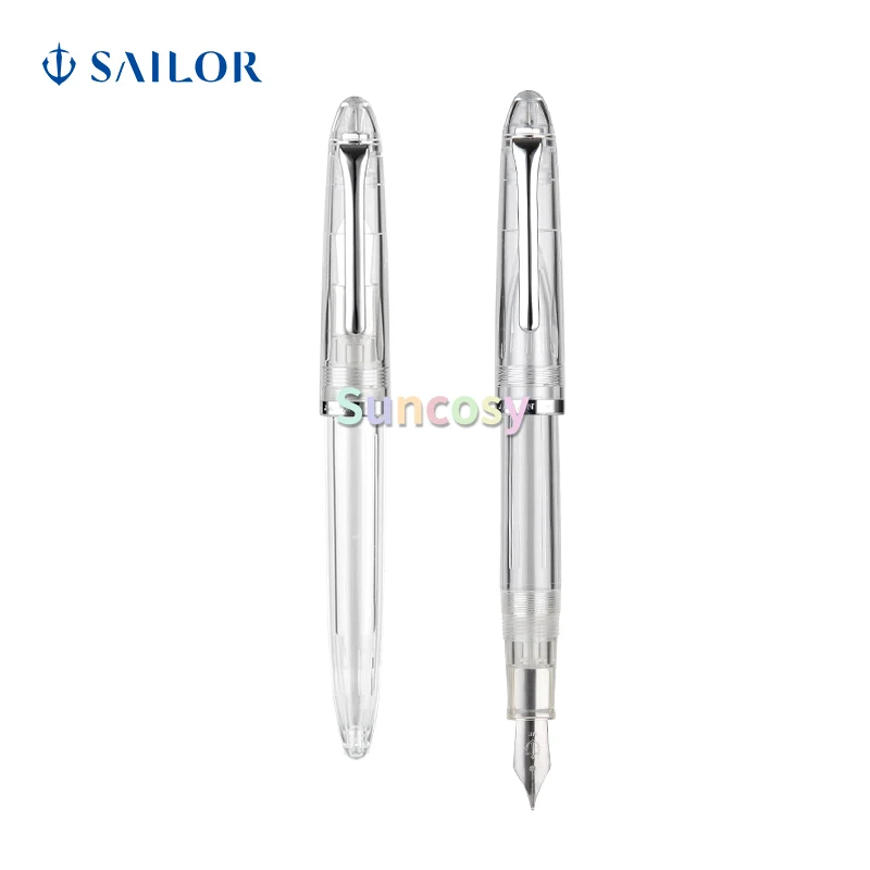 Sailor Junior Skeleton Demonstrator Nickle Chrome Plated MF Nib Fountain Pen PMMA resin / Transparent Gift pen 11-9924-300 |