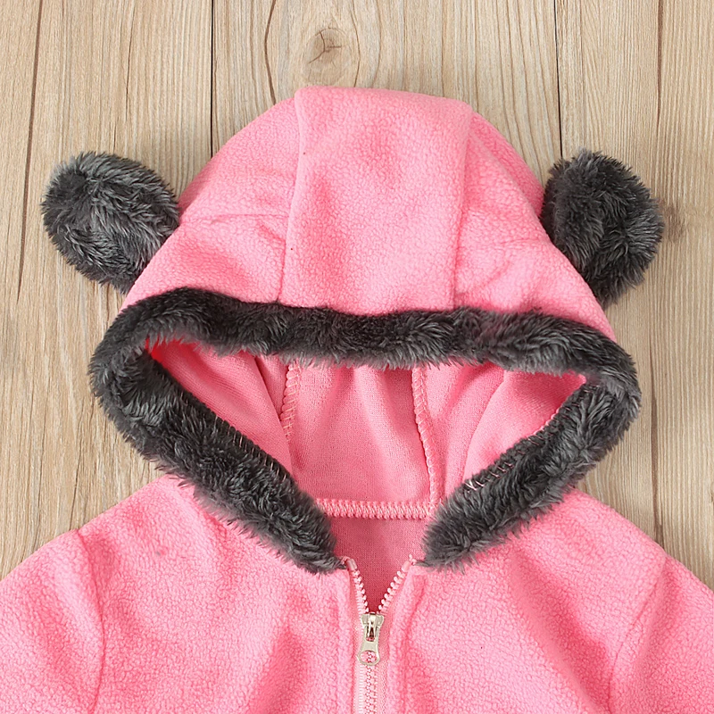 Флисовый комбинезон с капюшоном для новорожденных и малышей; комбинезон для маленьких девочек и мальчиков; комбинезоны для новорожденных и малышей