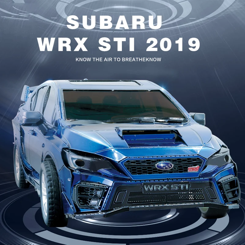 Модель MMZ металлическая 3D головоломка для Subaru WRX STI 2019 гоночный автомобиль