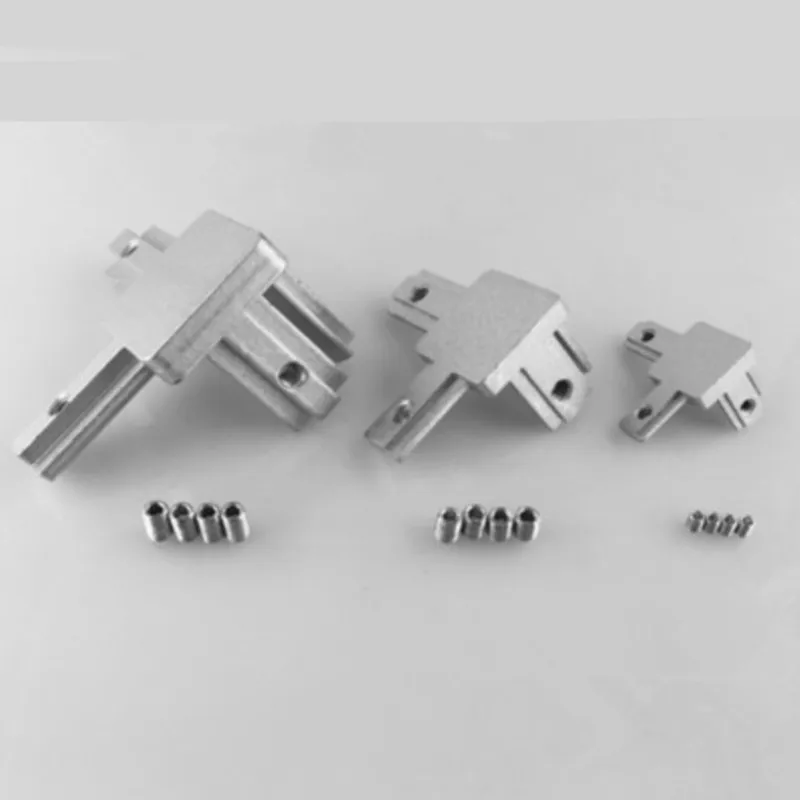 4 Stück/Set 3-Dimensionale Halterung 2020 Verdeckter 3-Wege-Eckverbinder EU-Standard 20/30/40 Serie Aluminiumprofil-Teile – Detail 3