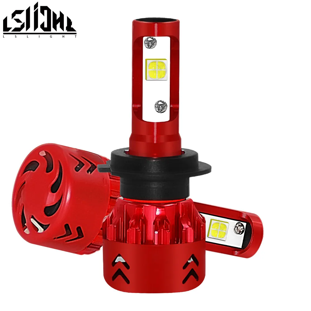 4PCS Mini H7 + H7 C REE LED Healight Bulbs 9600LM Auto Car Headlamp