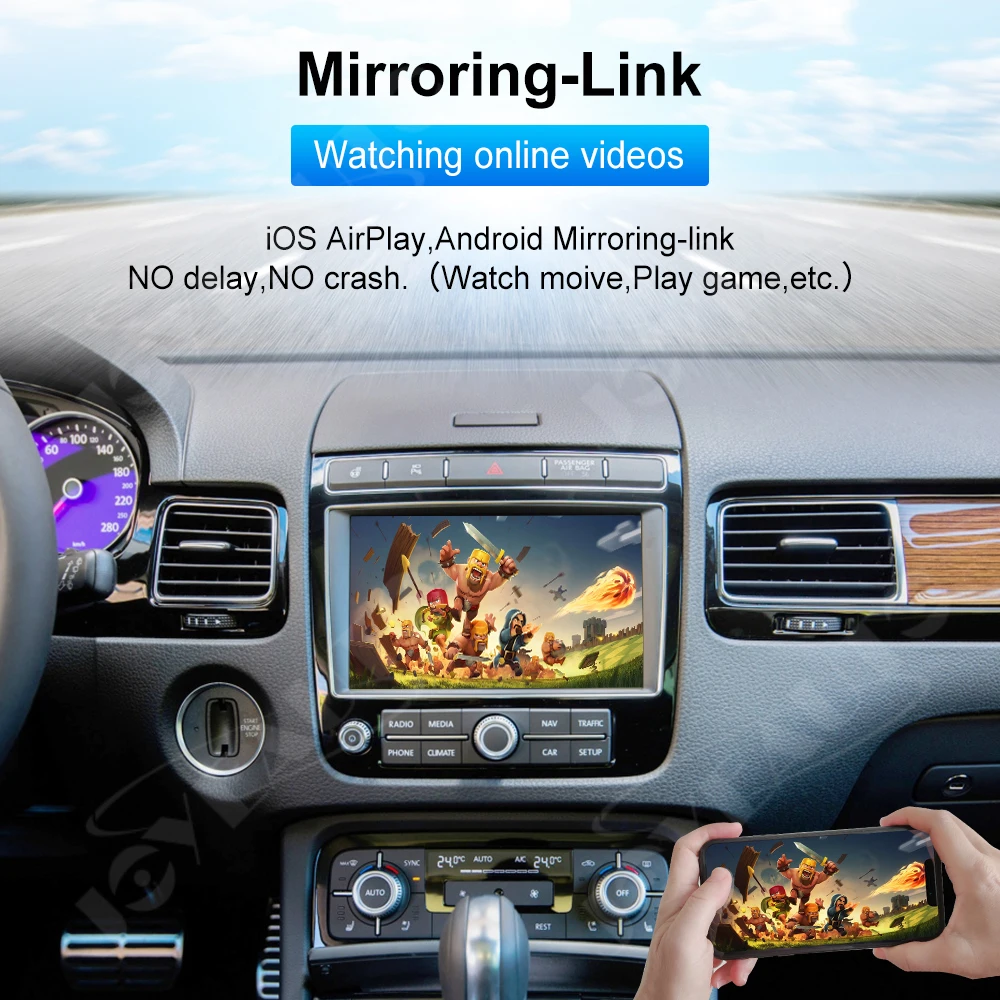 JoyeAuto беспроводной Apple Carplay для Volkswagen VW Toureg 8 0 дюйма 2010 2017 Android автомобильный плеер
