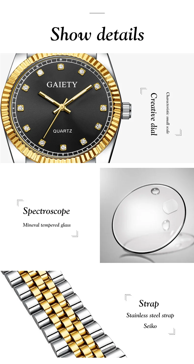 Gaiety Mens Watches Top Brand Luxury Watch Men Gold Quartz Sports Men's watches Military Wrist Watch Men relogio masculino 2019