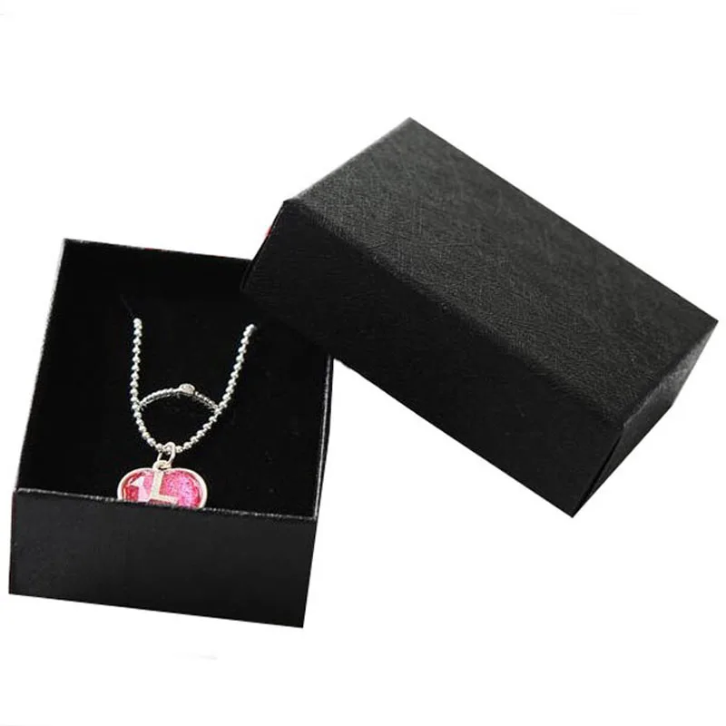 

Free Shipping Necklace Pendant Display Box 8.5*6.5*3.5cm Box For Jewelry 50pcs/lot Black Jewerly Gift Packing(OEM LOGO:MQQ 500)