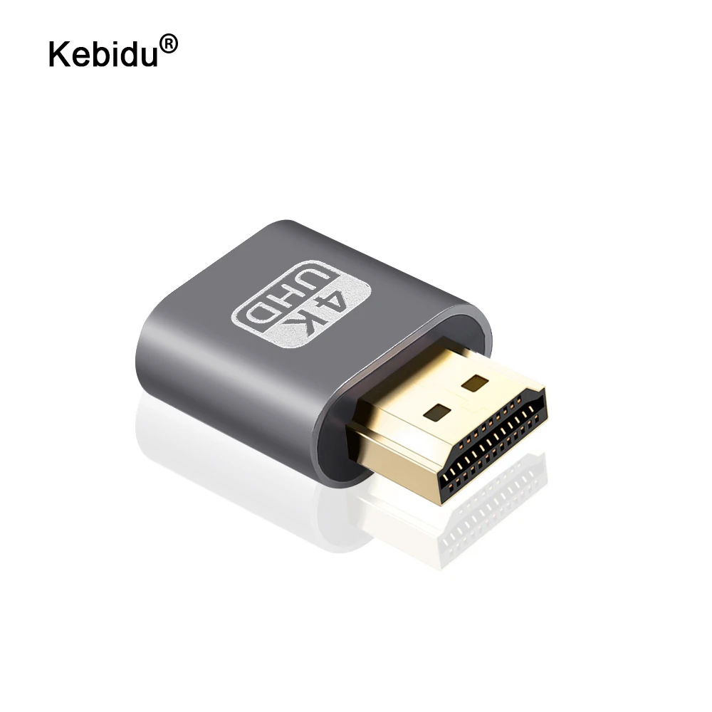 10 unids/lote DDC EDID Dummy Plug adaptador VGA Adaptador de pantalla Virtual fantasma sin cabezal de emulador de tarjeta de vídeo placa de bloqueo