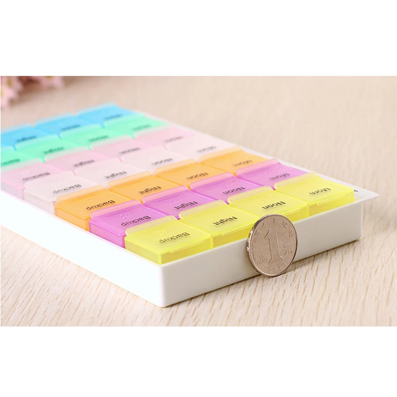

28 Squares Daily Monthly Pill Box Medicine Holder Organizer Dispenser Medicine Storage Container Case