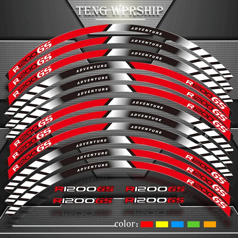 

Motorcycle Wheel Decals Reflective Edge Outer Rim Stripes Sticker for BMW R1200GS R 1200GS R1200 GS R 1200 GS