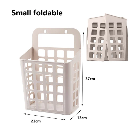 New Multifunctional Sucker Hanging Hamper Dirty Clothes Storage Basket Hollow Plastic Storage Basket Large Dirty Laundry Basket - Цвет: F