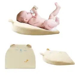 Подушка из хлопка с памятью для малышей, антипереливающаяся молочная Подушка с круглым наклоном для молока, детские подушки на танкетке с