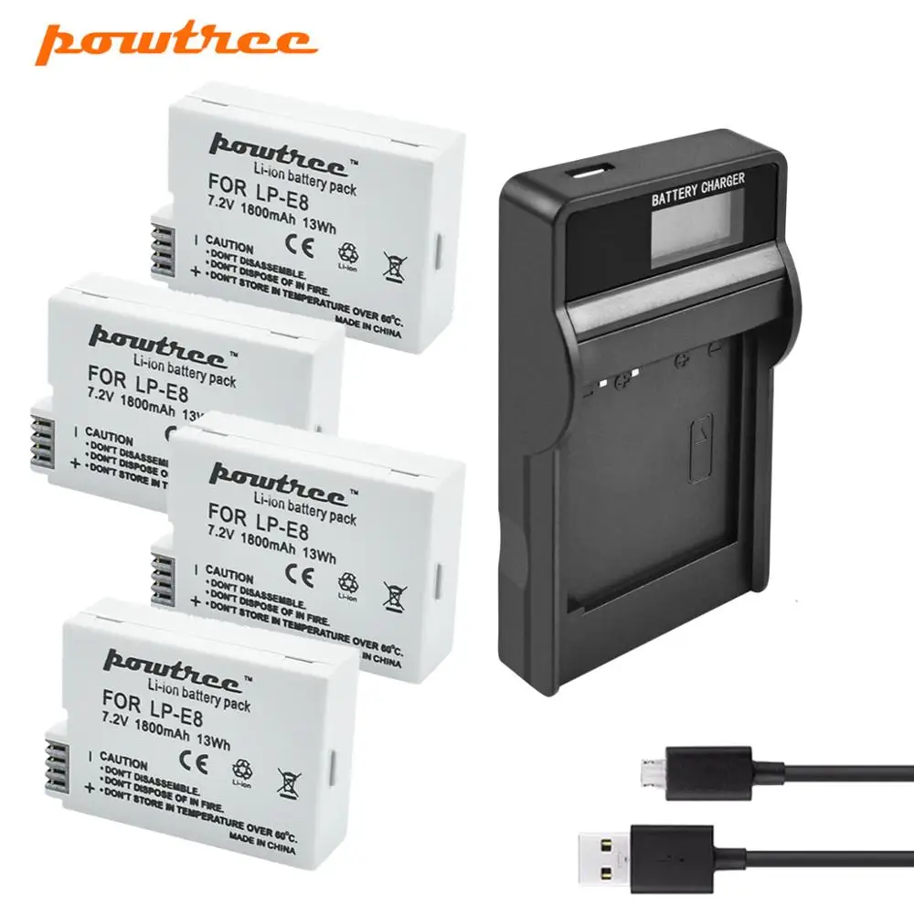 Аккумулятор Powtree для цифровой камеры Canon Сменный аккумулятор цифровых зеркальных