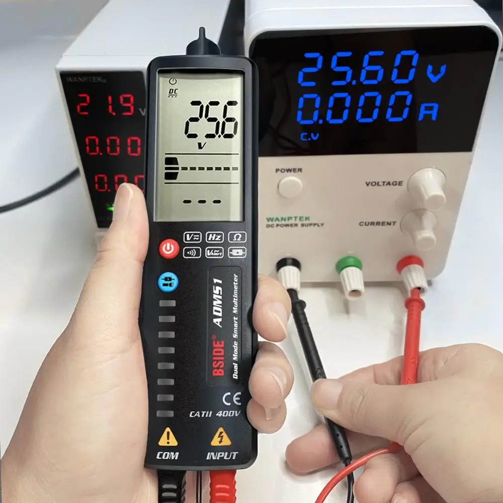 

Multimeter Multi-functional Digital Measuring Tool AC/DC Voltage Resistance Frequency Tester with LCD
