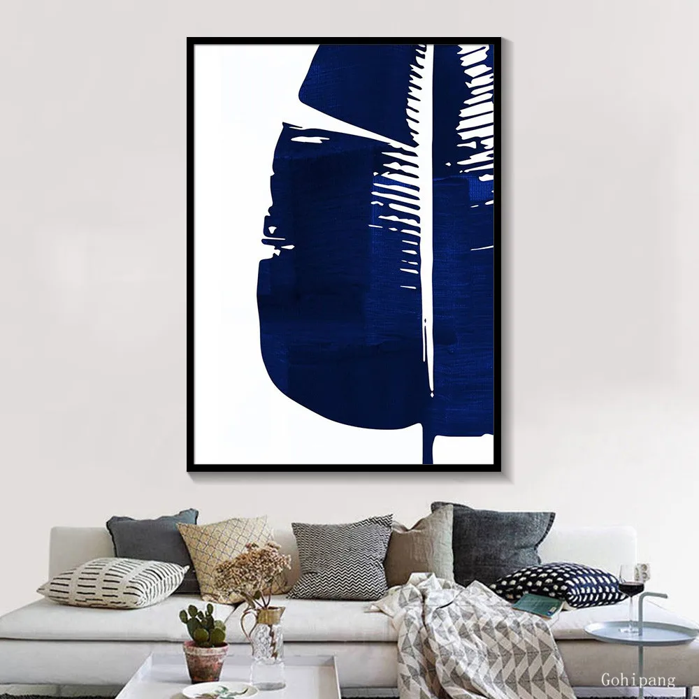 Black-and-White-Dark-Navy-Blue-Palm-Tree-Leaves-Modern-Minimalist-Art-Print-Botanical-Denim-Posters (4)