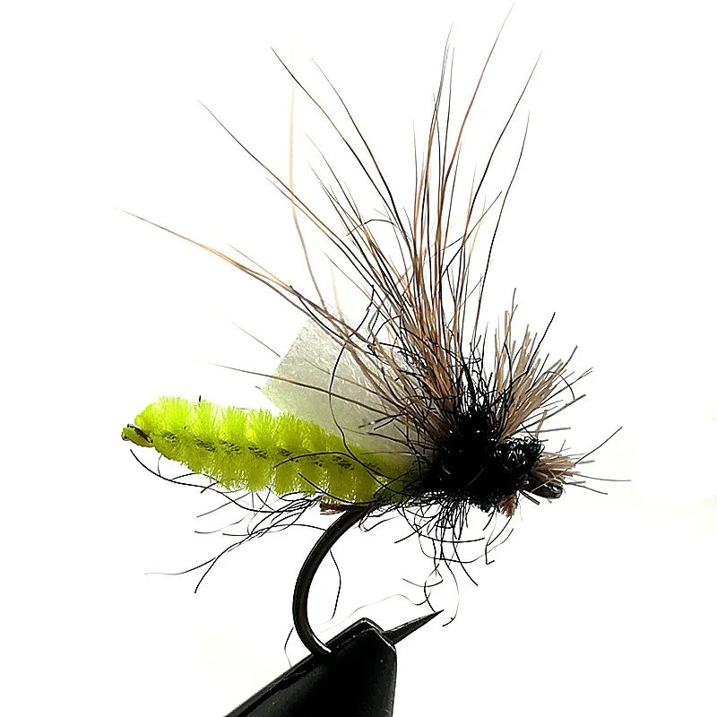 18pcs fishing fly lures insect dry floating type artificial fly bait Trout bait fishing Tackle