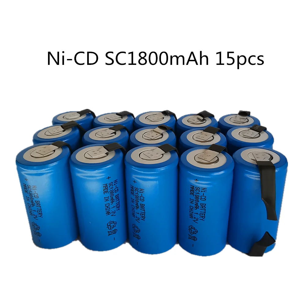 Реальная емкость! 15 шт. SC 1800mah 10C 1 2 v аккумулятор NICD аккумуляторные батареи для