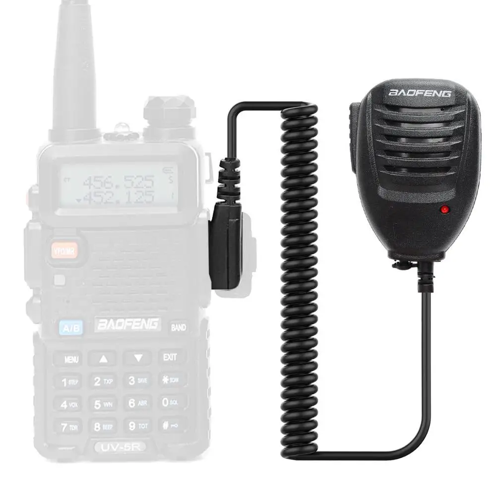 Оригинальный Baofeng ручной микрофон Динамик для иди и болтай Walkie Talkie “иди UV 5R 10R BF 888S