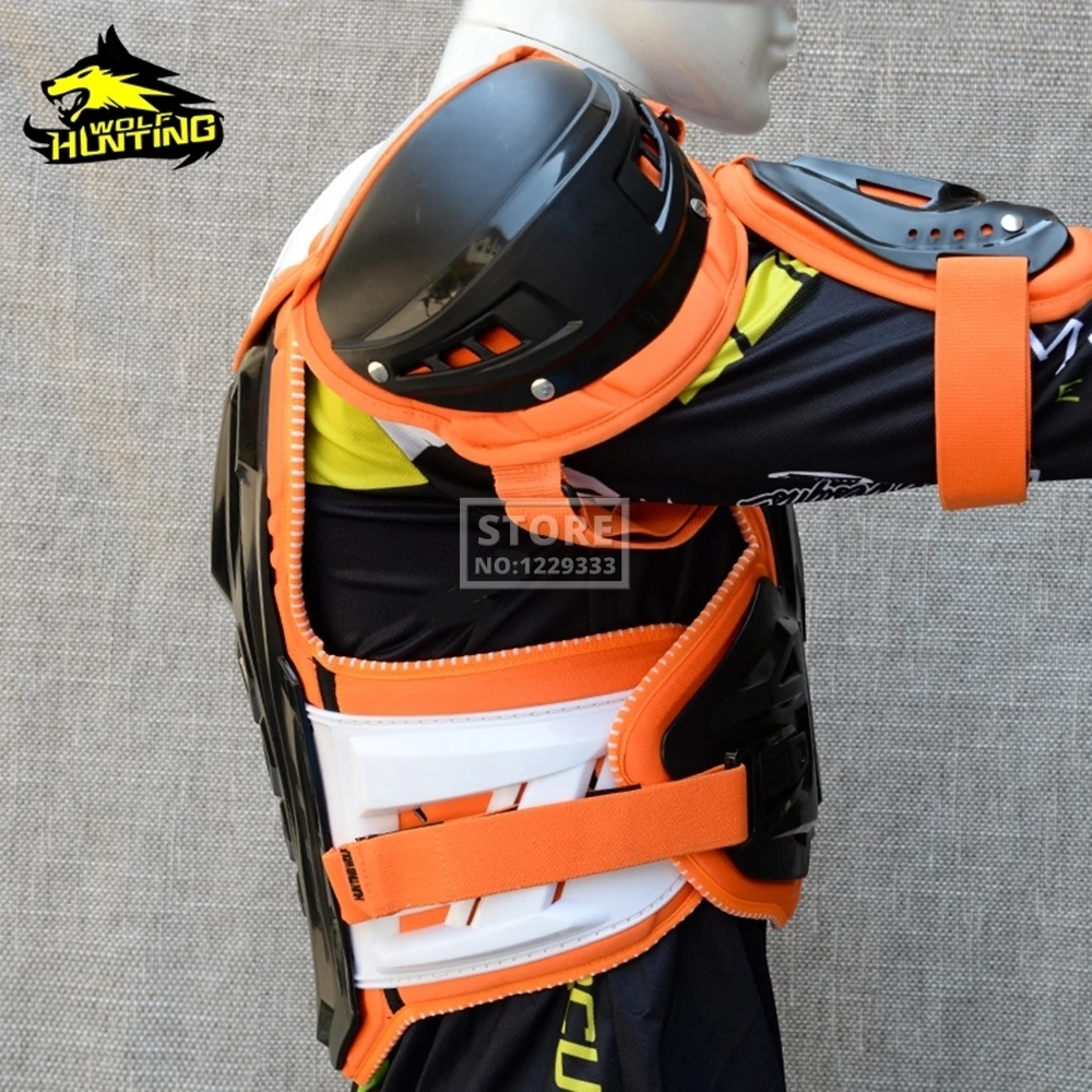 Men Body Armor Knee Pads Protector Motorcycle Armor Motocross ATV Dirt Bike Chest Back Pads Skating Cycling Off-Road Jacket