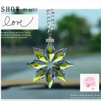 

Car Pendant Transparent Crystal Snowflakes Decoration for passat b6 lancer x bmw f10 lada granta lada vesta granta kia ceed