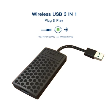 

Unichip 3in1 Wireless CarPlay for Android 4.0+ Multimedia System via USB Dongle Plug and Play, Android auto, iPhone Mirroring