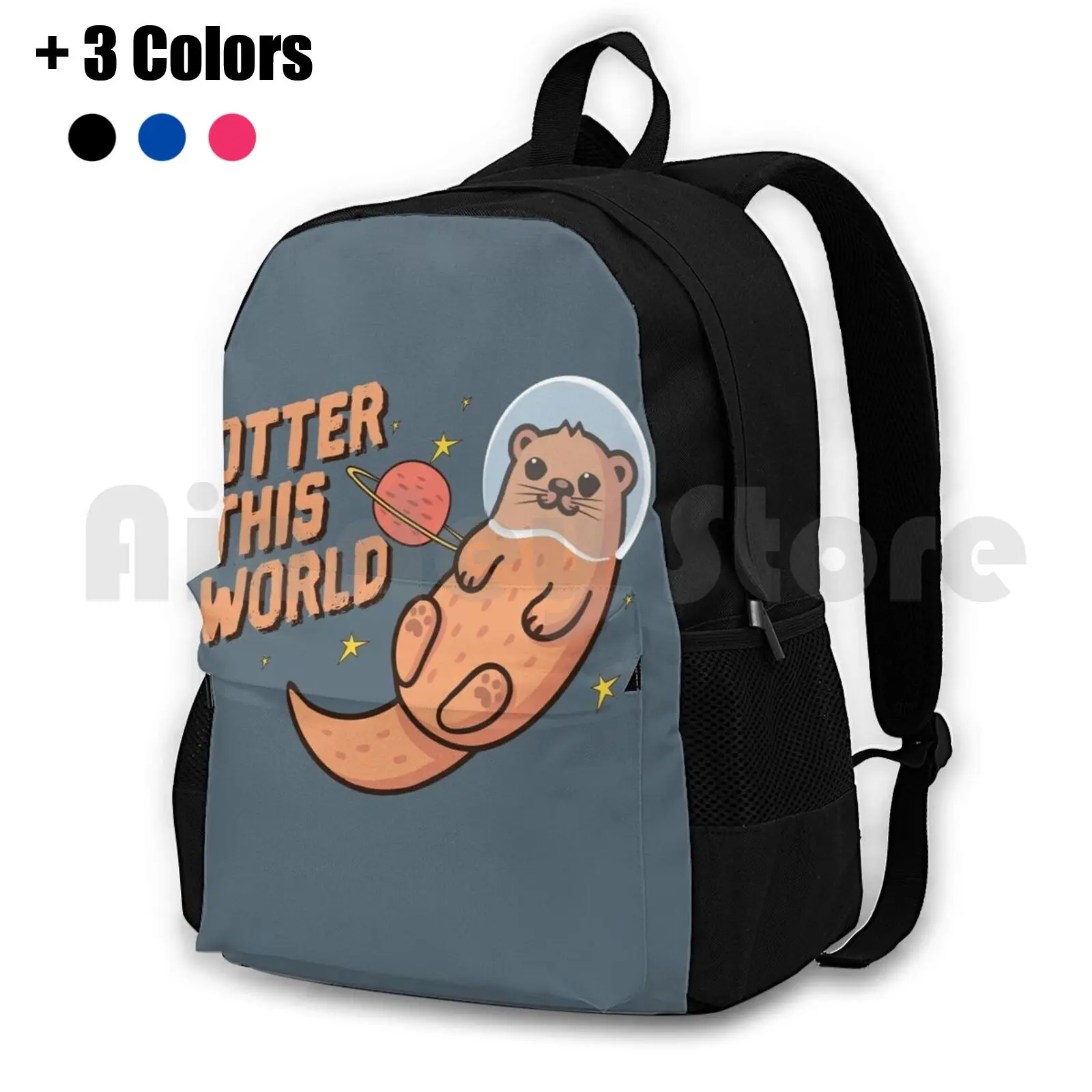 

Рюкзак Otter This World для походов на открытом воздухе, спортивная сумка для верховой езды, скалолазания, выдры, открытого мира, космос, Выдра, космос