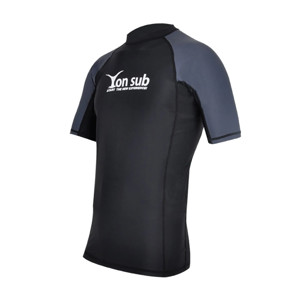 Men's UPF 50+ Short Sleeve Rash Guard Performance Fit Compression Sun Shirt for Swimming Surfing Paddle Boarding - Select Sizes