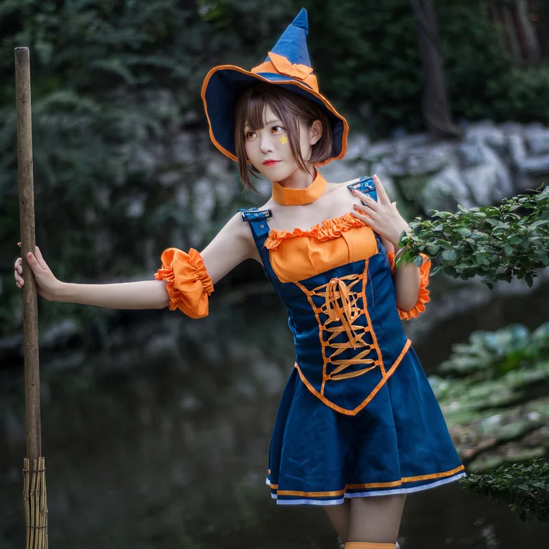 

DM COS 7-piece Hero League Lol Leopard Female Nedeli Cosplay Costume Halloween Charm Witch Holiday Party Game Play a Full Set