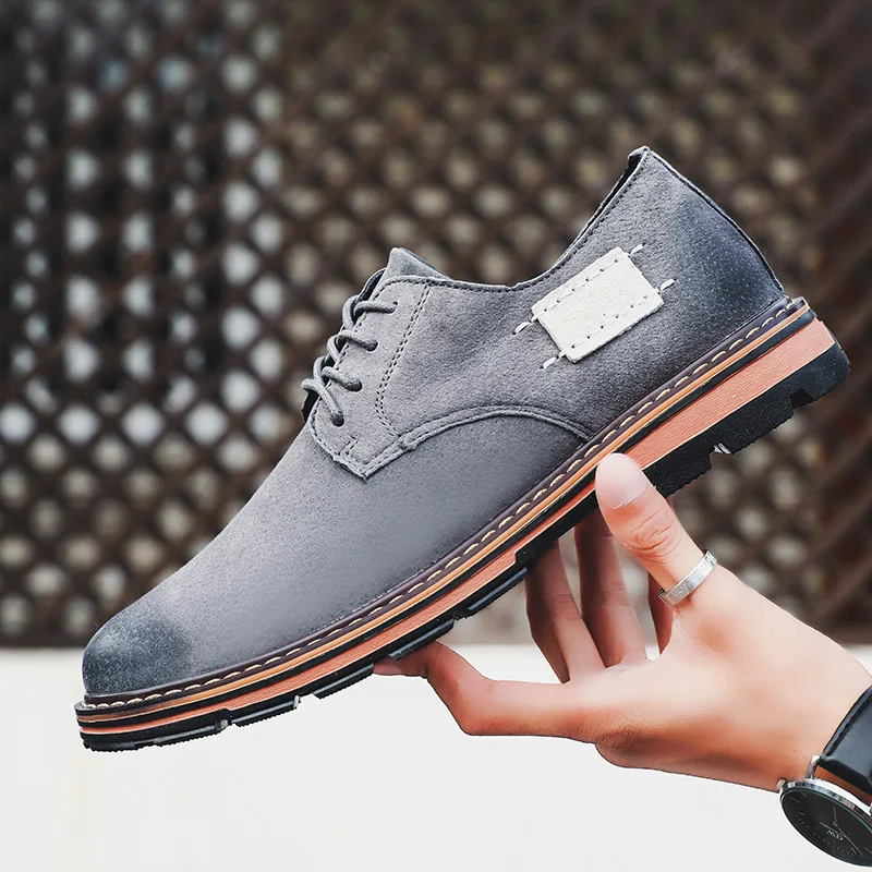 

2018 New Style Martin Boots Men's England Retro Martin Boots Men's Low Top Spring And Autumn Genuine Leather Martin Boots Men's
