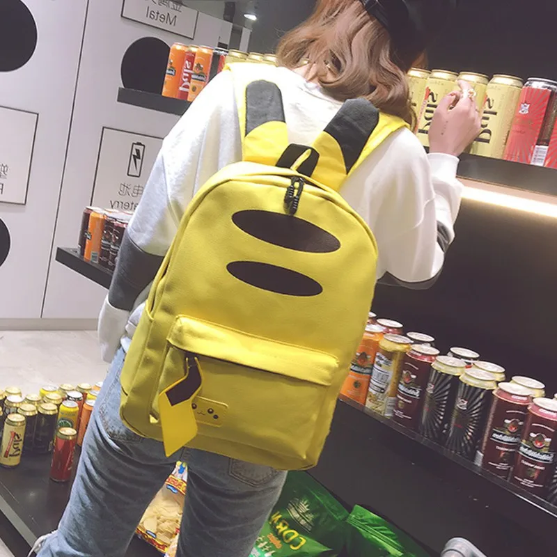 Аниме Покемон рюкзак Пикачу косплей карманные монстры Kawaii Студенческая сумка рюкзак для девочек