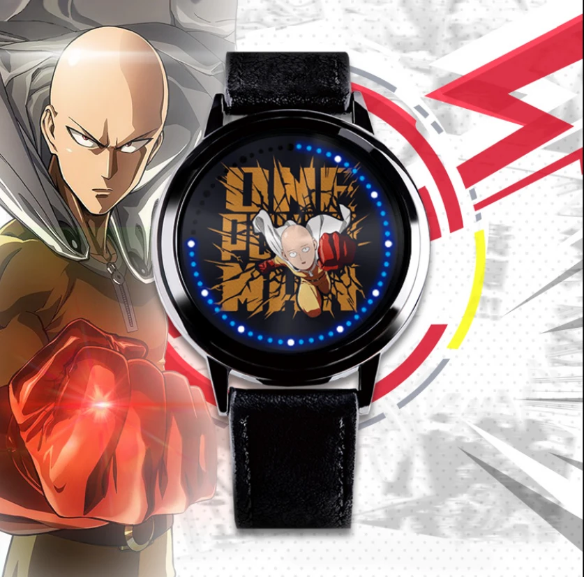 One Punch Man Saitama Led Watch Touch Screen Waterproof Cos Anime Gift Costume Props Aliexpress