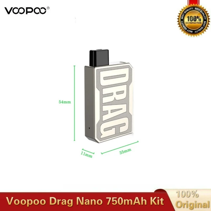 Оригинальный комплект VOOPOO DRAG Nano Pod аккумулятор 750 мАч и картридж 1 0 мл электронная