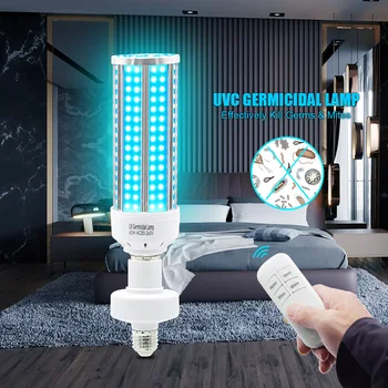 

Newest 110V 220V LED UVC Germicidal Light 60W E27 Ultraviolet Sterilizing Corn Bulb Lamp with Remote Control