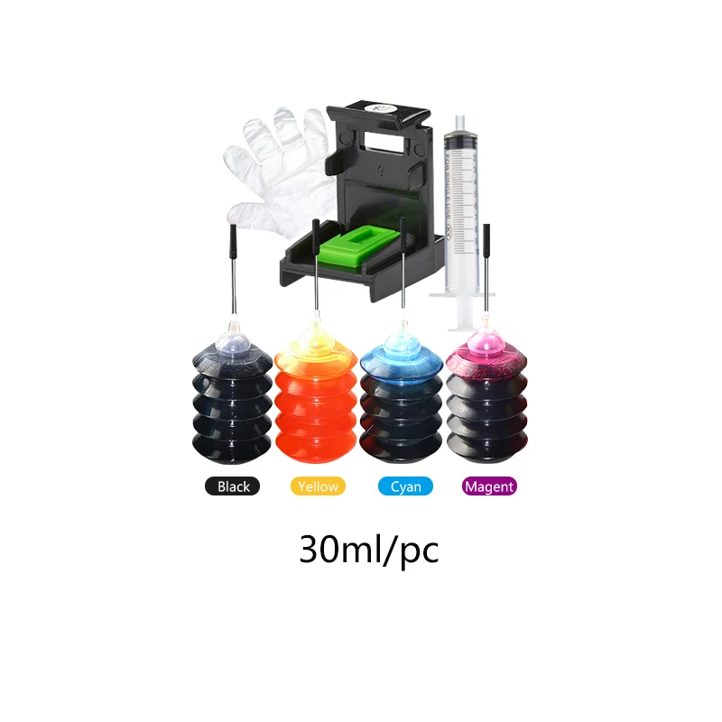 REFILLABLE INK CARTRIDGES FOR HP PSC 1100 1110 1200 1205 1209 1210 1210A2L 1210V PRINTER for HP 56 C6656A and HP 57 C6657A 